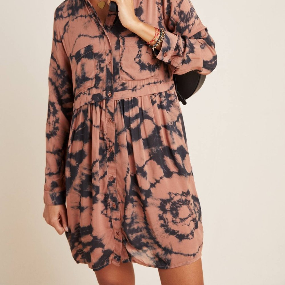 {2} New Anthropologie Cloth & Stone Tara Tie Dye Dress
